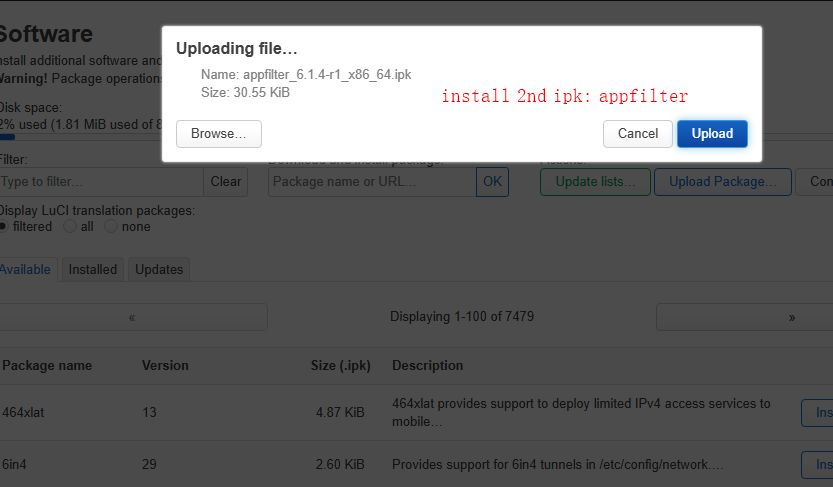 Install appfilter