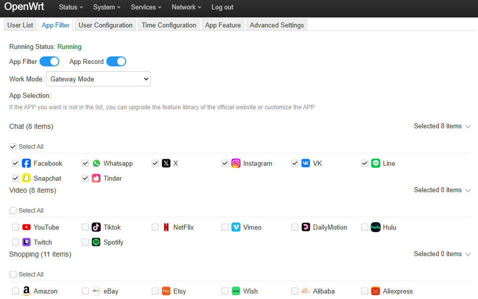 OAF Screenshot